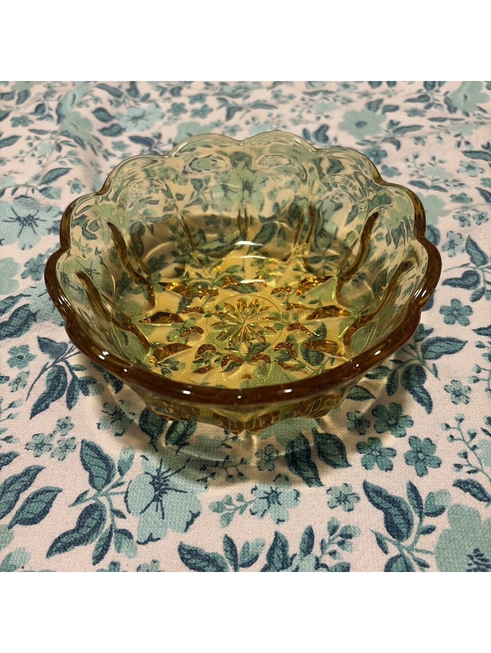 vintage amber yellow glass bowl [COPY]